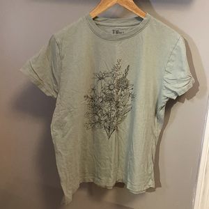 Green Floral T-shirt Large